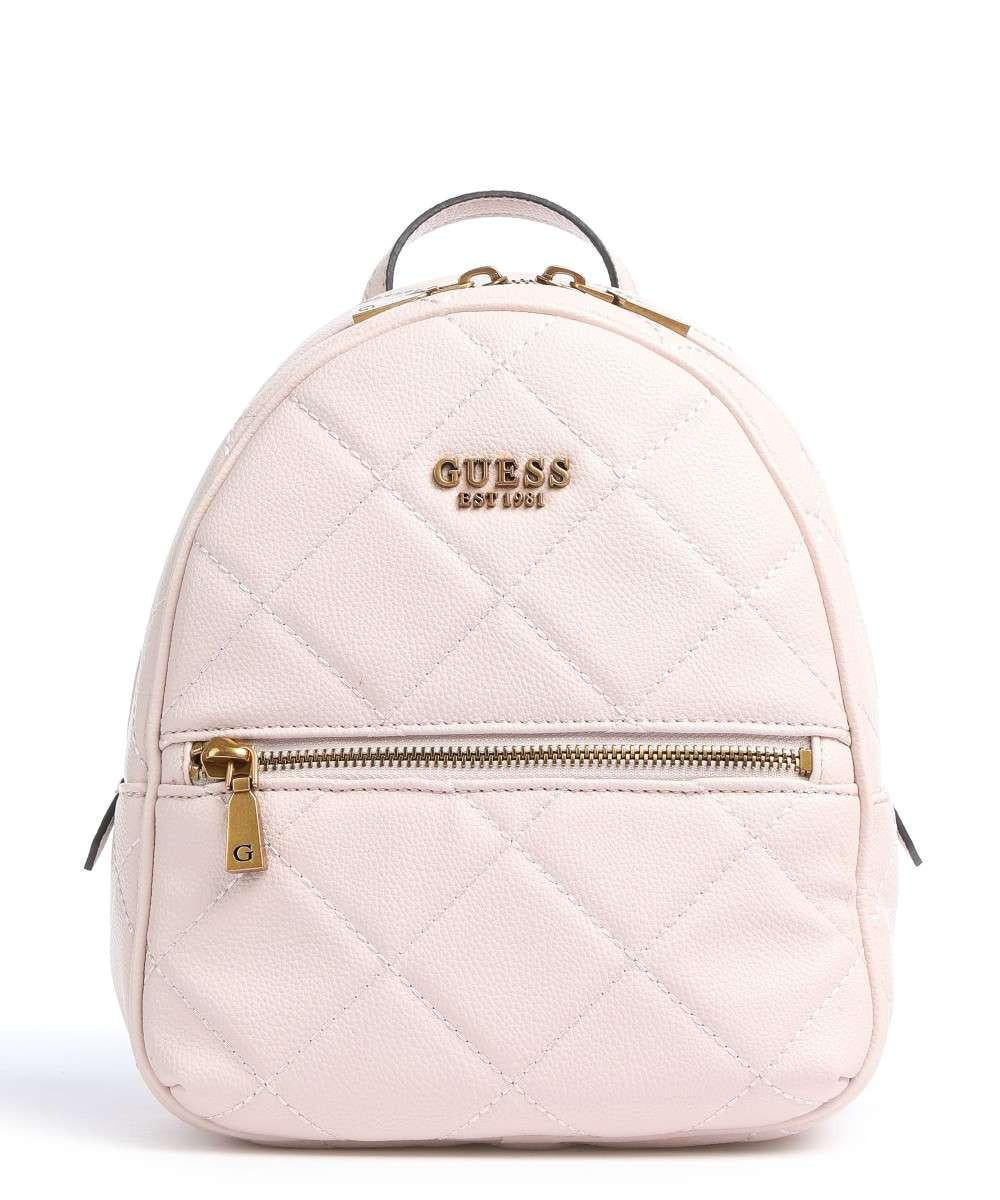 Guess, Abey, Synthetic Leather, Textile Backpack, Shell, HWQB8558320, For Women.